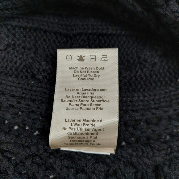 UGG Black Maribeth Cocoon Cape Ribbed Cable Knit Cardigan - Picture 11 of 12